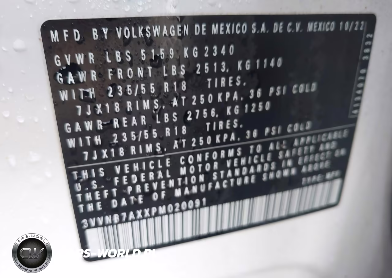 2023 Volkswagen Tiguan 2.0T Se VIN:3VVNB7AXXPM020091 - 9