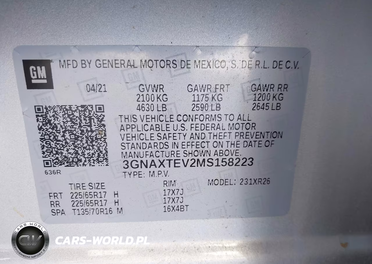 2021 Chevrolet Equinox Awd 2Fl VIN:3GNAXTEV2MS158223 - 9
