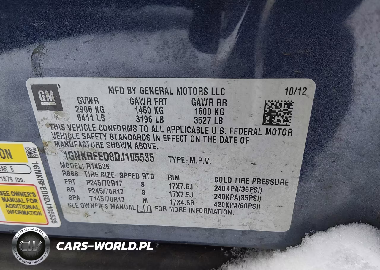 2013 Chevrolet Traverse Ls VIN:1GNKRFED8DJ105535 - 9