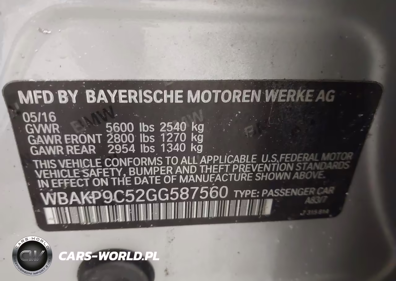 2016 BMW 550I xDrive VIN:WBAKP9C52GG587560 - 9