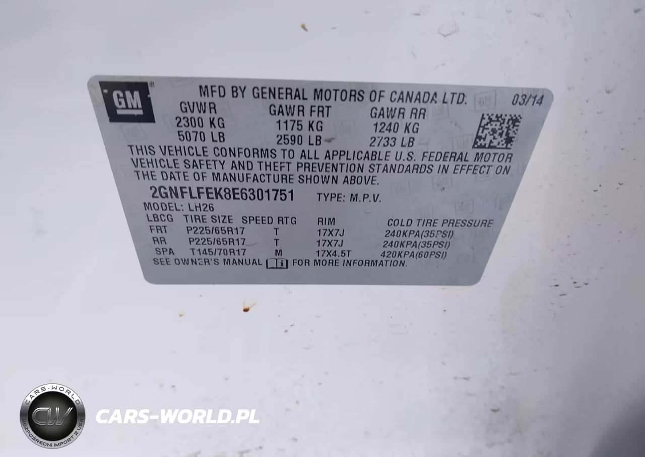 2014 Chevrolet Equinox 1Lt VIN:2GNFLFEK8E6301751 - 9
