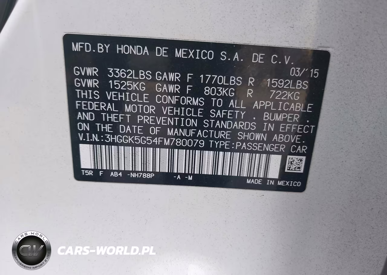 2015 Honda Fit Lx VIN:3HGGK5G54FM780079 - 9