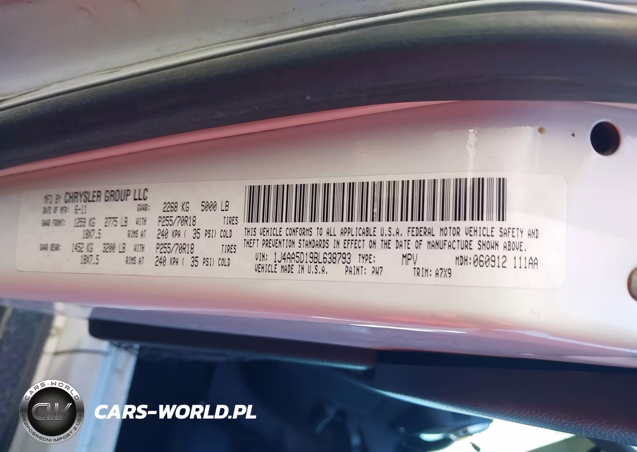 2011 Jeep Wrangler Sahara VIN:1J4AA5D19BL638793 - 9