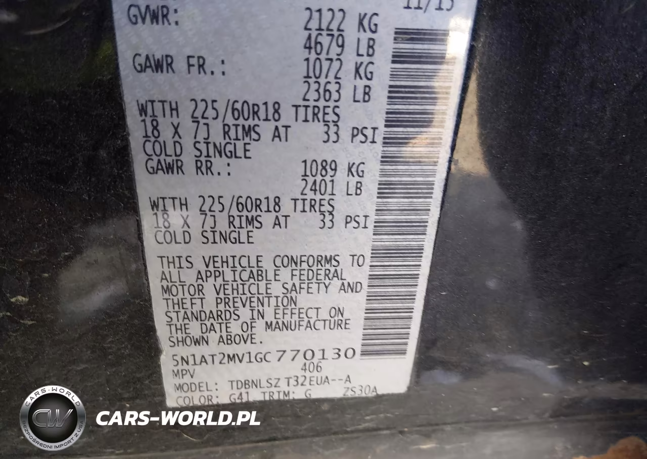 2016 Nissan Rogue Sl VIN:5N1AT2MV1GC770130 - 9
