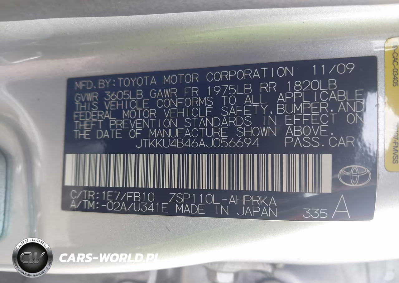 2010 Scion Xd VIN:JTKKU4B46AJ056694 - 9