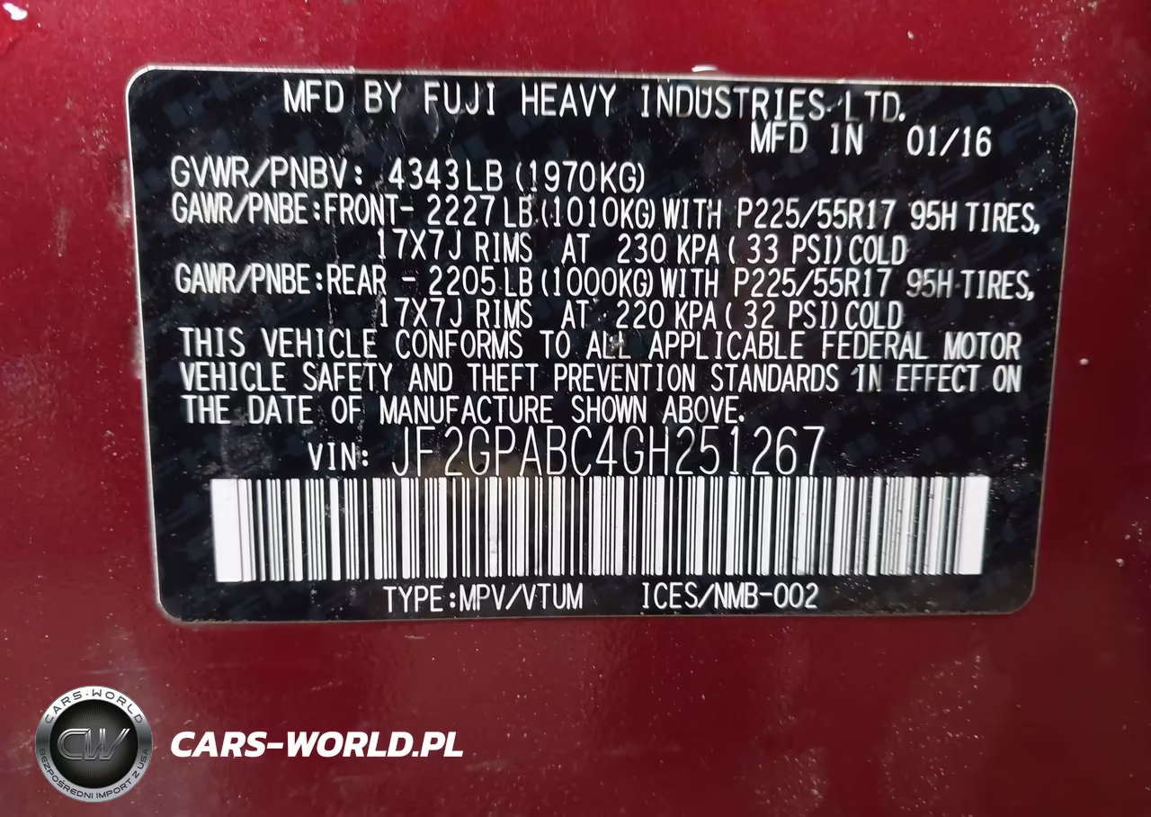 2016 Subaru Crosstrek 2.0I Premium VIN:JF2GPABC4GH251267 - 9