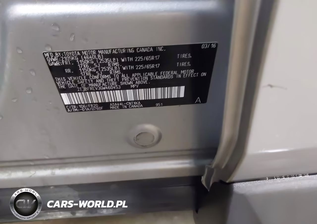 2016 Toyota Rav4 Le VIN:2T3BFREV3GW460453 - 9