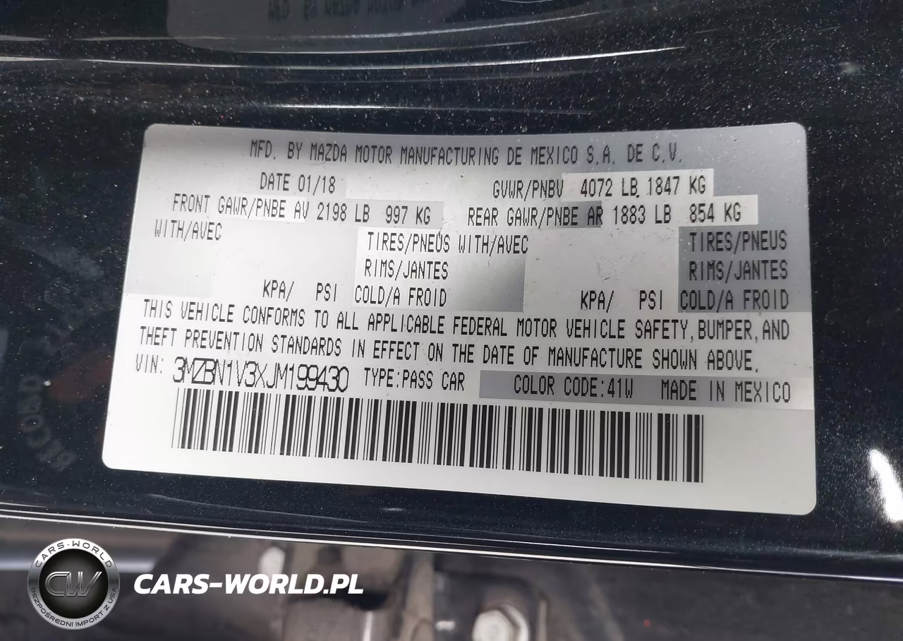 2018 Mazda Mazda3 Touring VIN:3MZBN1V3XJM199430 - 9