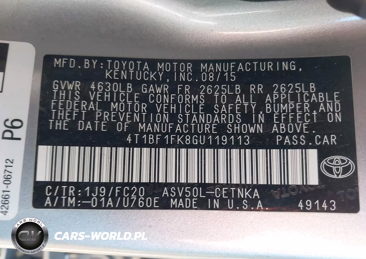 2016 Toyota Camry Le VIN:4T1BF1FK8GU119113 - 9