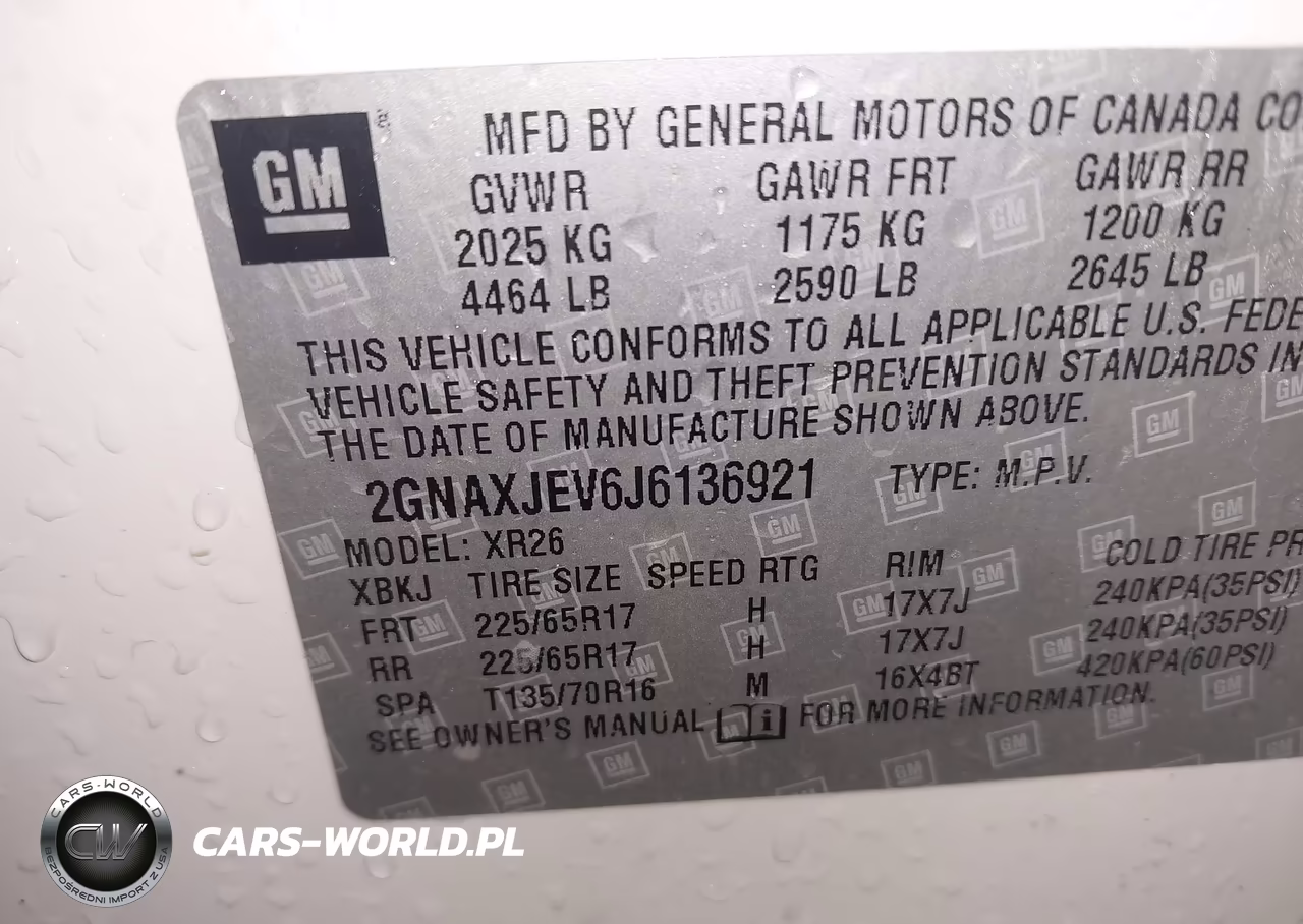 2018 Chevrolet Equinox Lt VIN:2GNAXJEV6J6136921 - 9