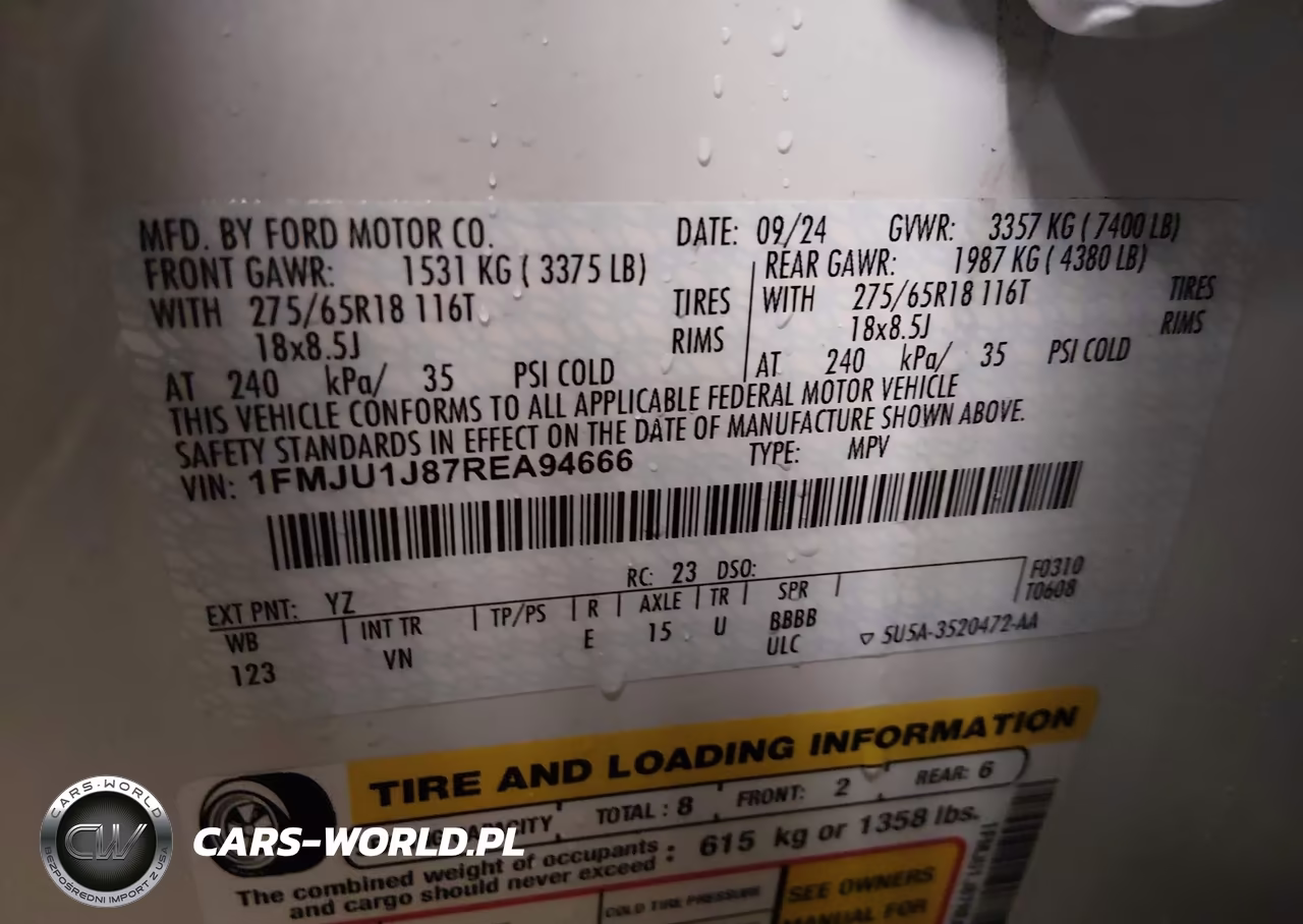 2024 Ford Expedition Xlt VIN:1FMJU1J87REA94666 - 9