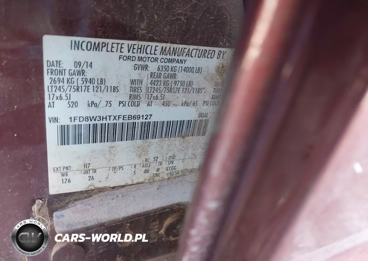 2015 Ford F-350 Chassis Xlt VIN:1FD8W3HTXFEB69127 - 8