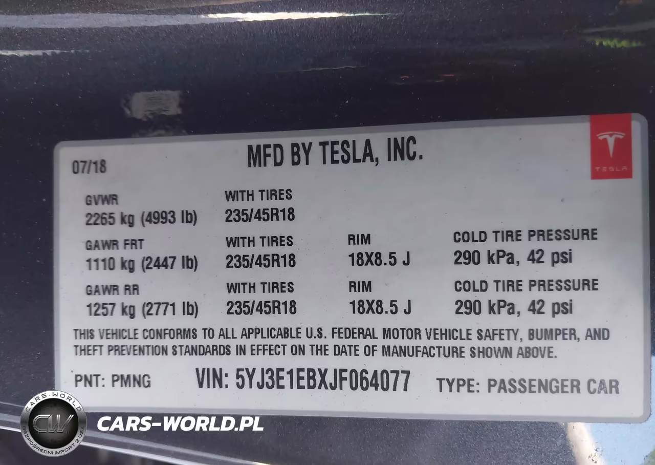 2018 Tesla Model 3 Long Range-Performance VIN:5YJ3E1EBXJF064077 - 9