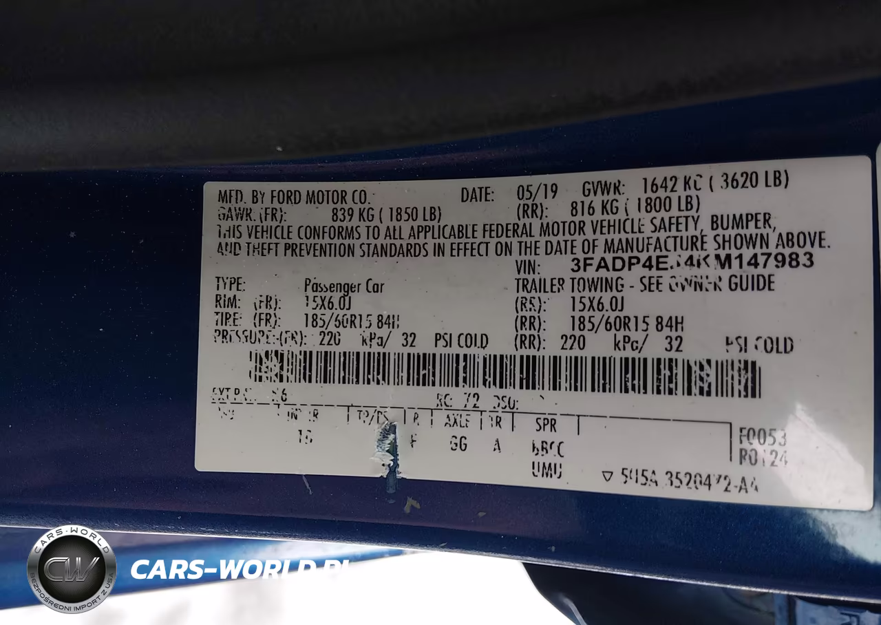 2019 Ford Fiesta Se VIN:3FADP4EJ4KM147983 - 9