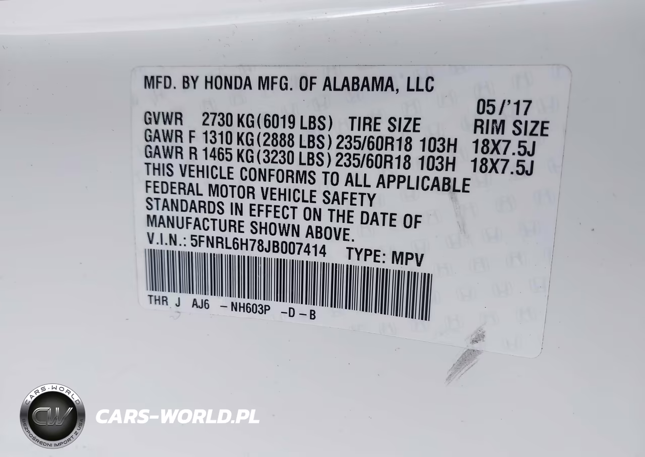 2018 Honda Odyssey Ex-L VIN:5FNRL6H78JB007414 - 9