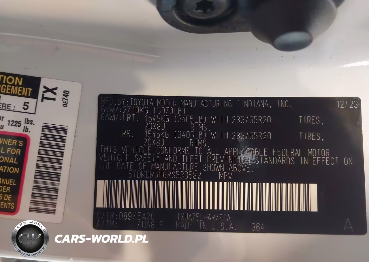 2024 Toyota Highlander Xse VIN:5TDKDRBH6RS533582 - 9