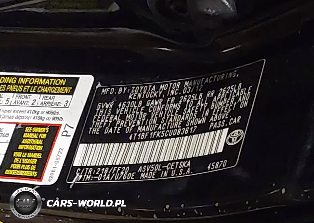 2012 Toyota Camry Se VIN:4T1BF1FK5CU083617 - 9