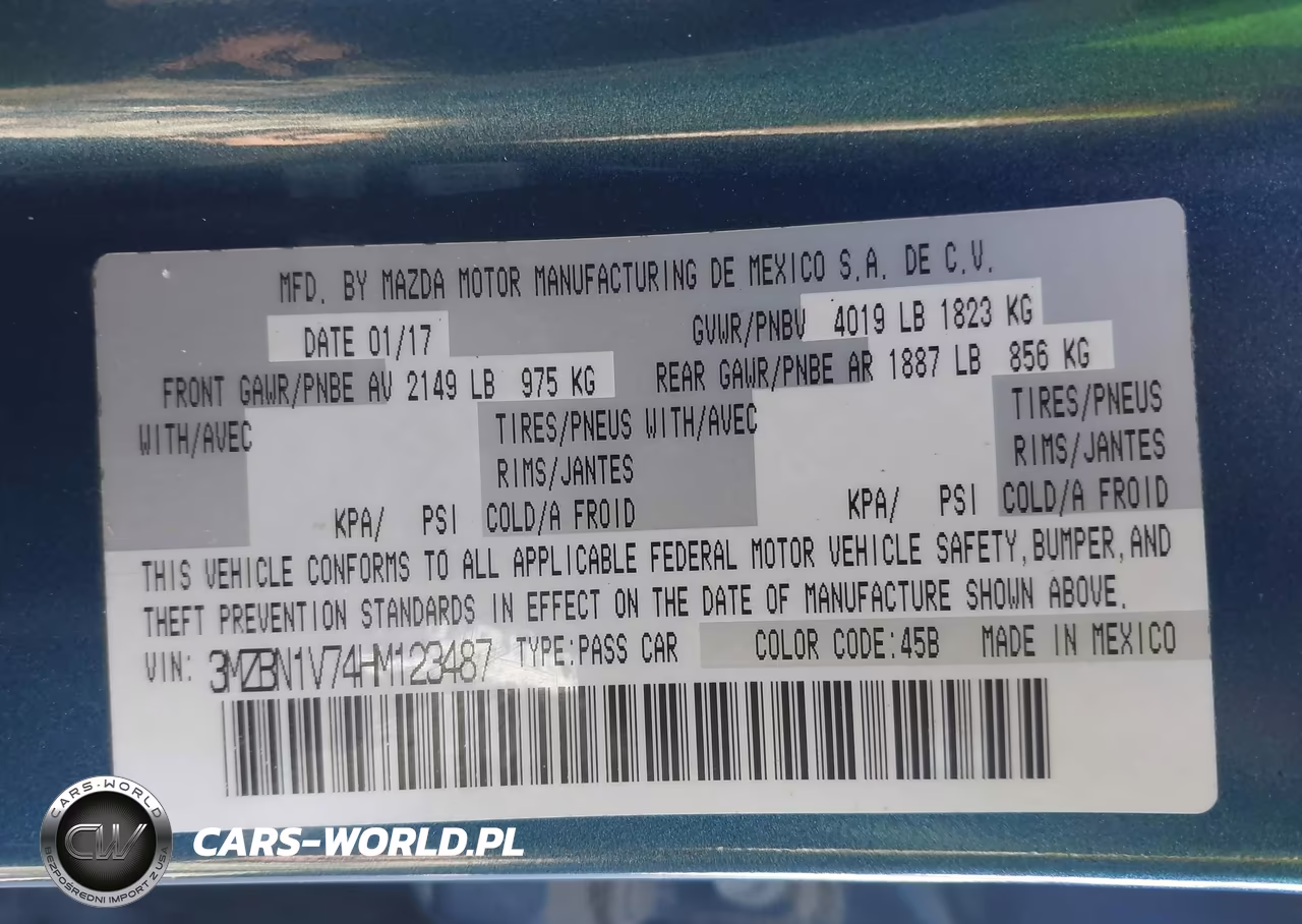 2017 Mazda Mazda3 Touring VIN:3MZBN1V74HM123487 - 9