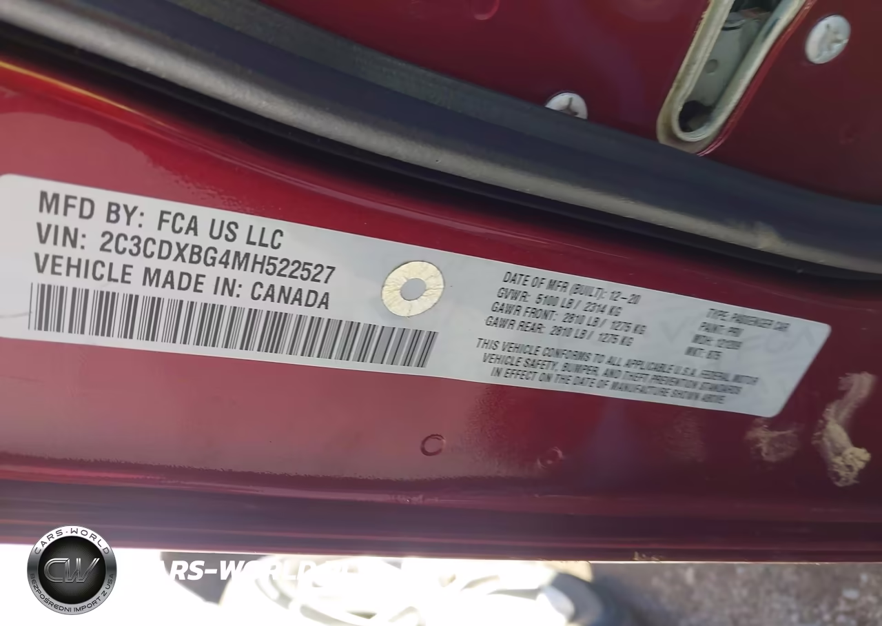 2021 Dodge Charger Sxt Rwd VIN:2C3CDXBG4MH522527 - 9