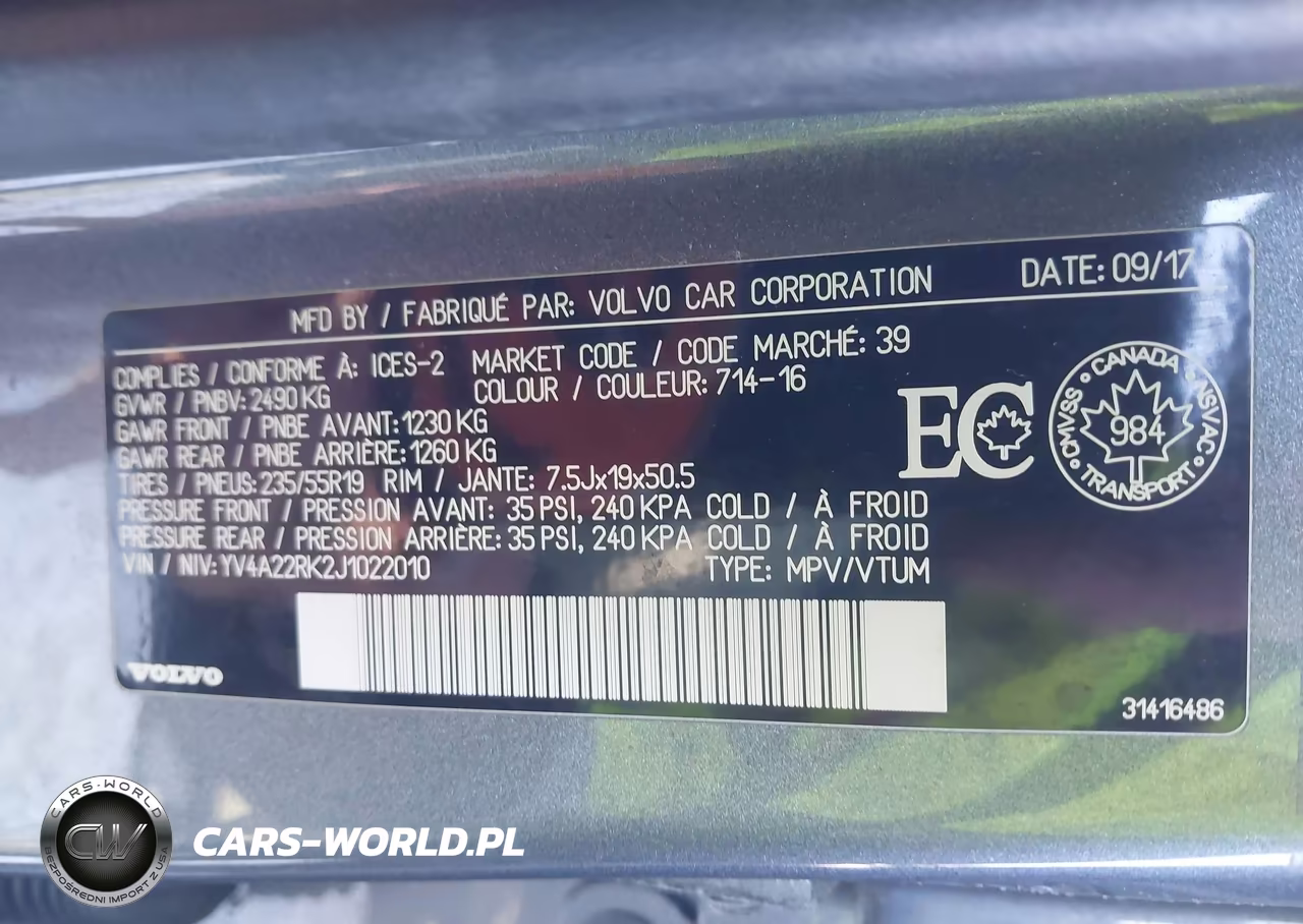 2018 Volvo Xc60 T6 Momentum VIN:YV4A22RK2J1022010 - 9
