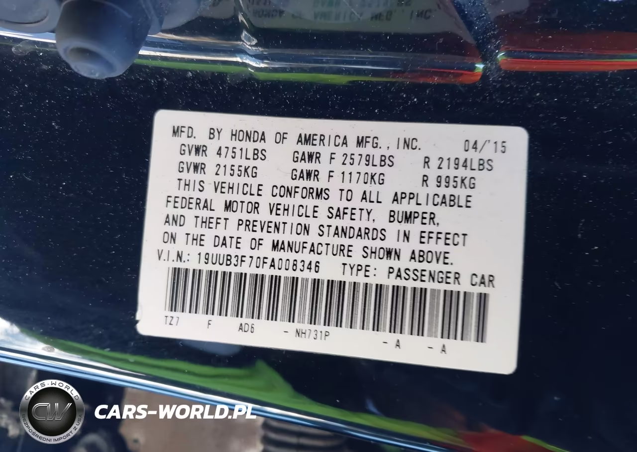 2015 Acura Tlx V6 Advance VIN:19UUB3F70FA008346 - 9