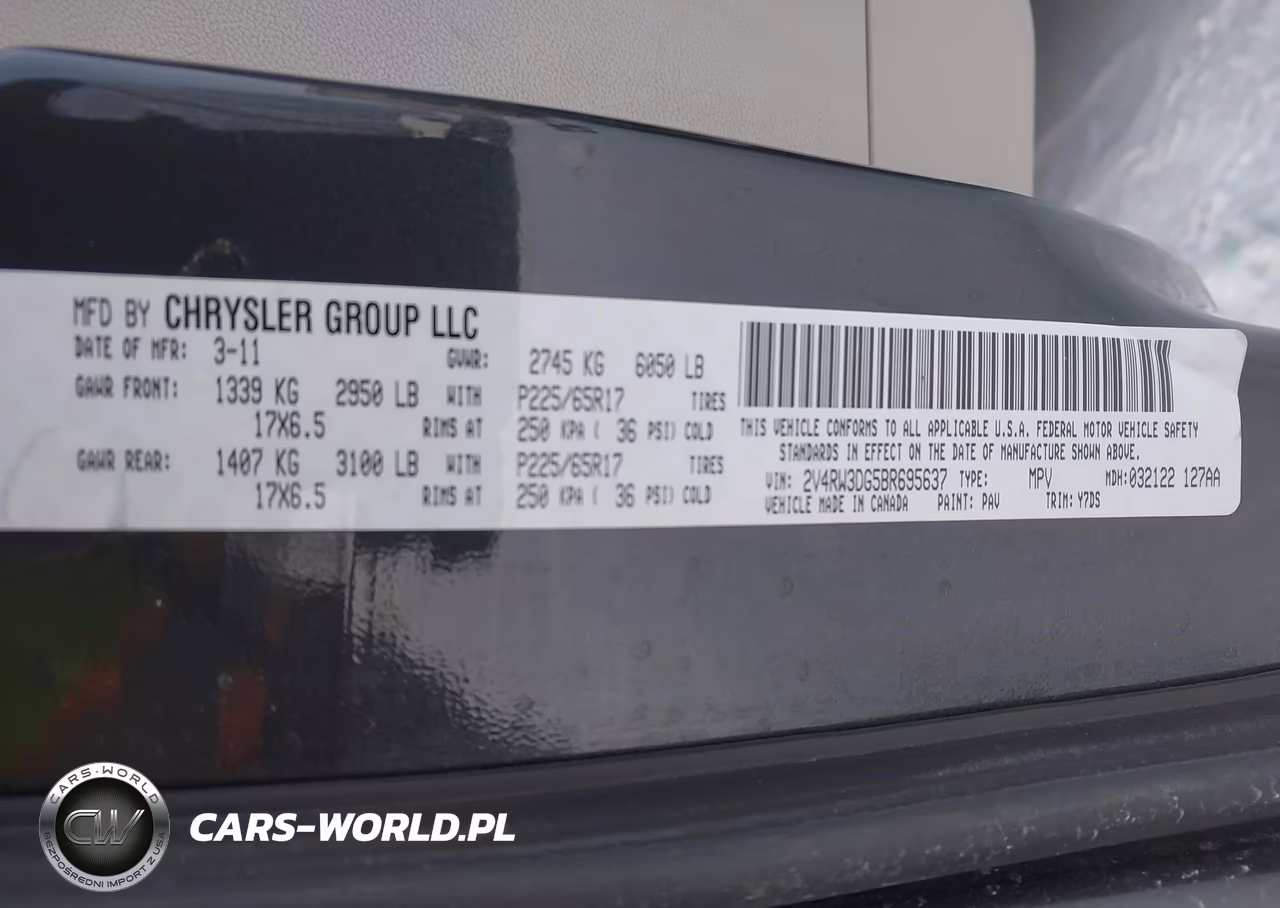 2011 Volkswagen Routan Se VIN:2V4RW3DG5BR695637 - 9