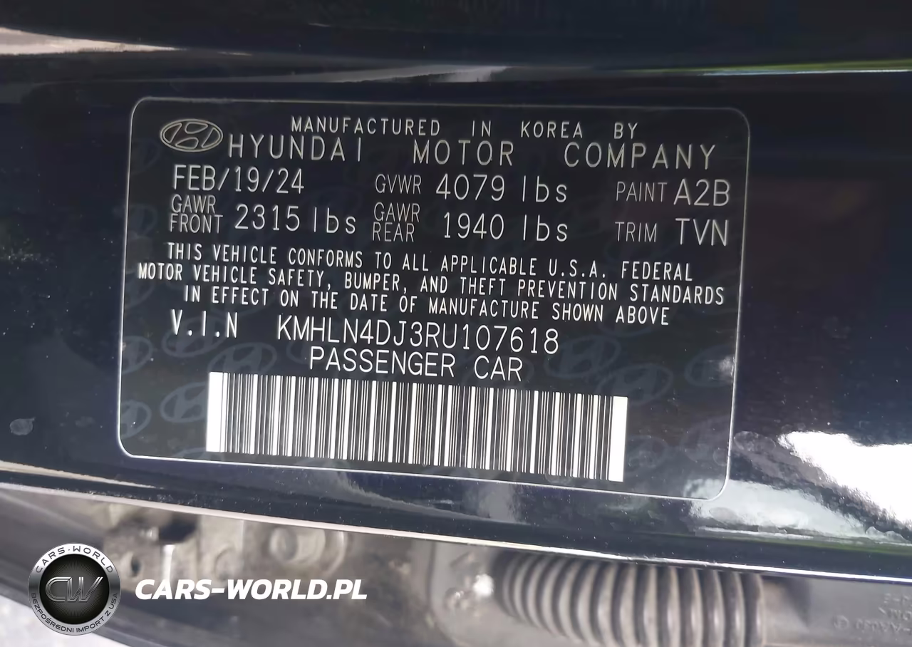 2024 Hyundai Elantra Hybrid Limited VIN:KMHLN4DJ3RU107618 - 9