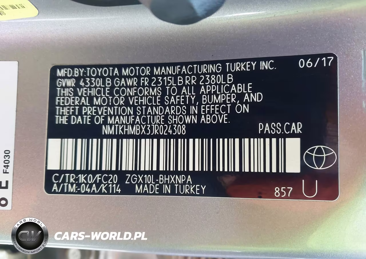 2018 Toyota C-Hr Xle VIN:NMTKHMBX3JR024308 - 9