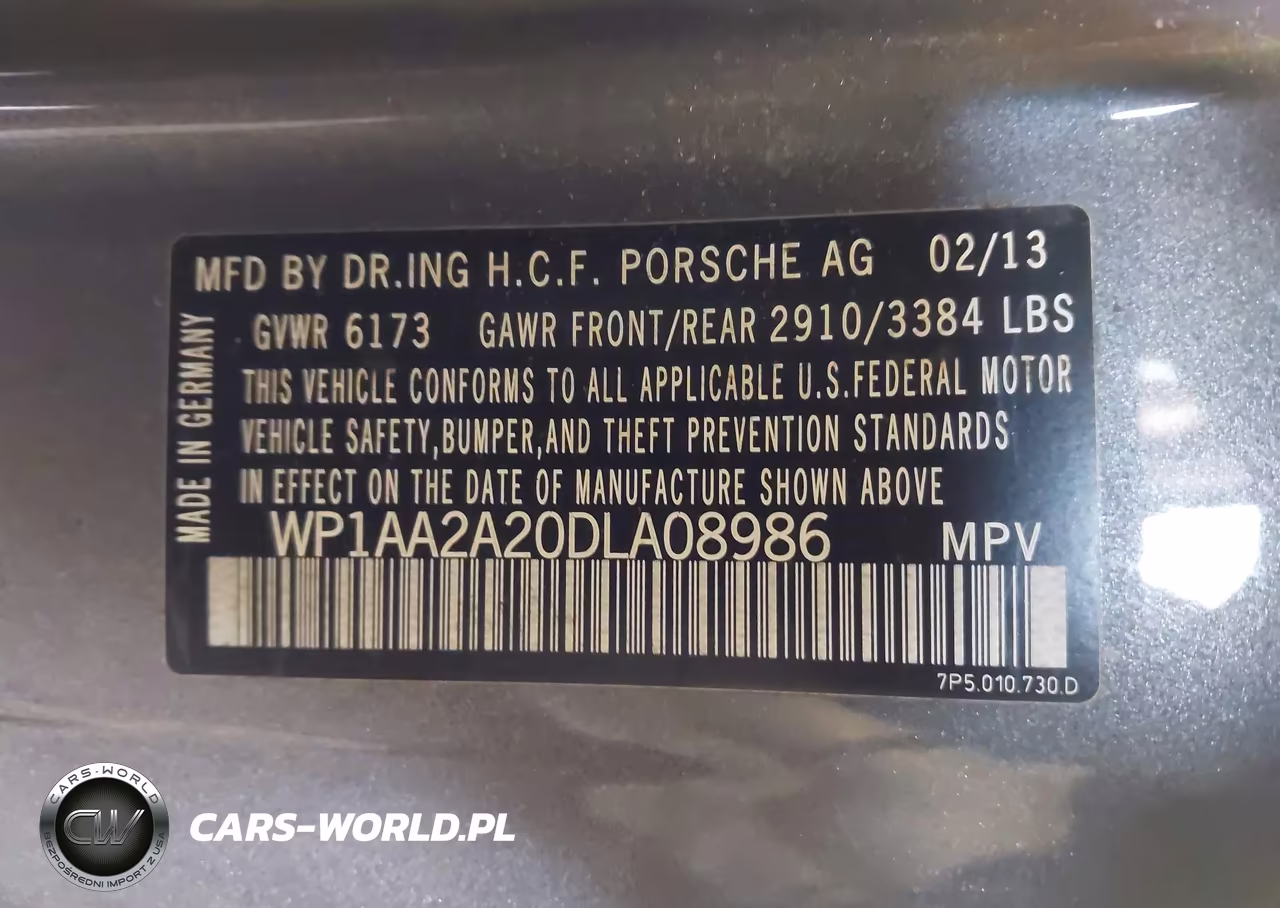2013 Porsche Cayenne VIN:WP1AA2A20DLA08986 - 9