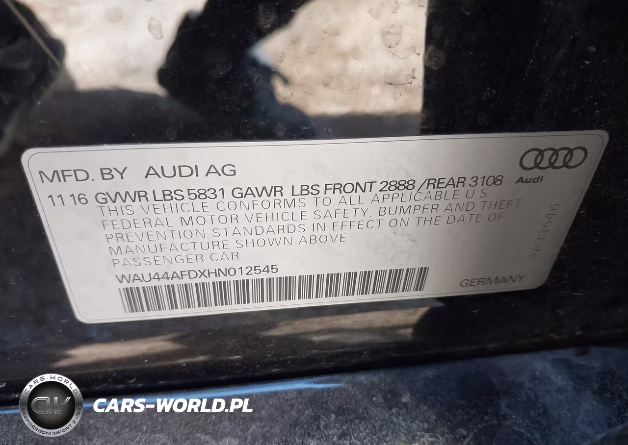 2017 Audi A8 L 3.0T VIN:WAU44AFDXHN012545 - 8