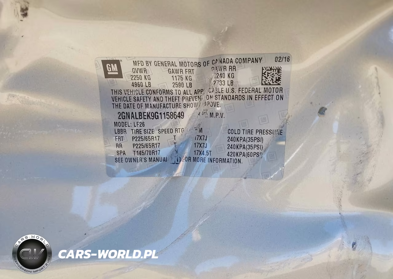 2016 Chevrolet Equinox Ls VIN:2GNALBEK9G1158649 - 9