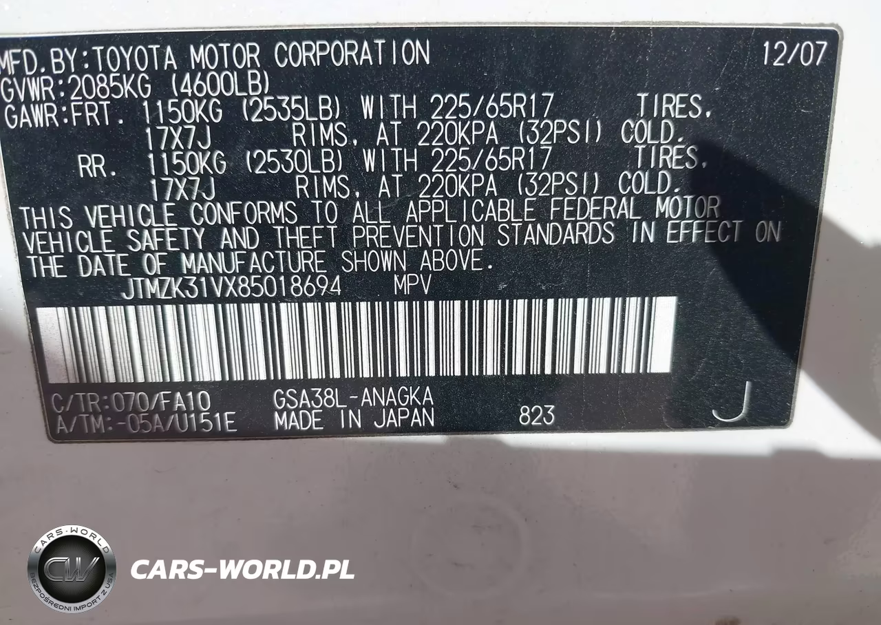 2008 Toyota Rav4 Limited V6 VIN:JTMZK31VX85018694 - 9