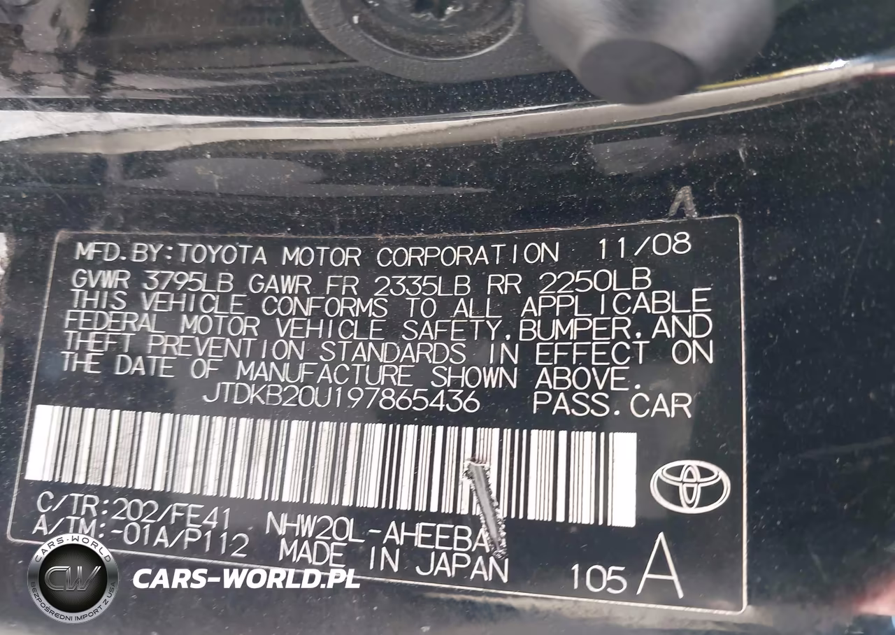 2009 Toyota Prius VIN:JTDKB20U197865436 - 9