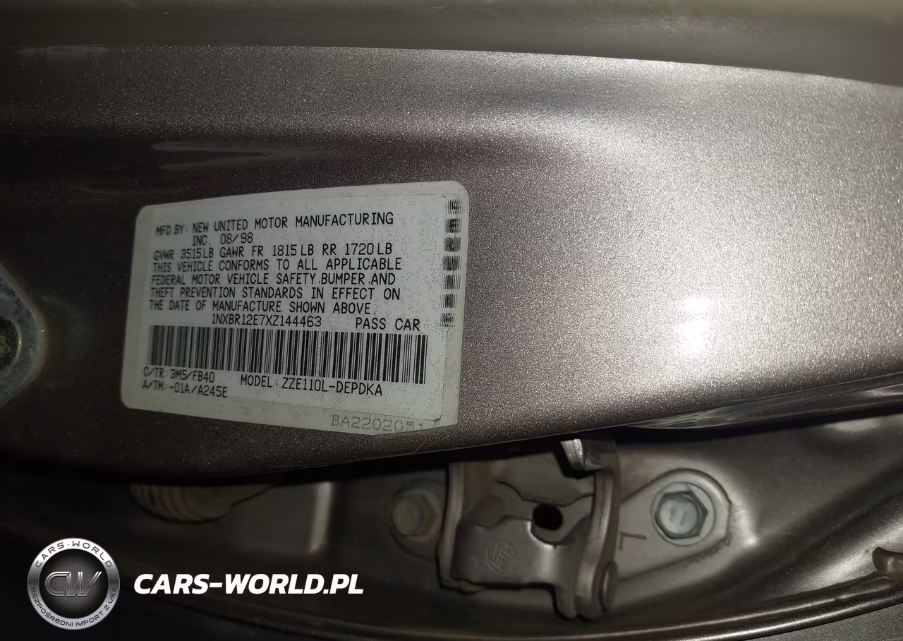 1999 Toyota Corolla Ce VIN:1NXBR12E7XZ144463 - 9