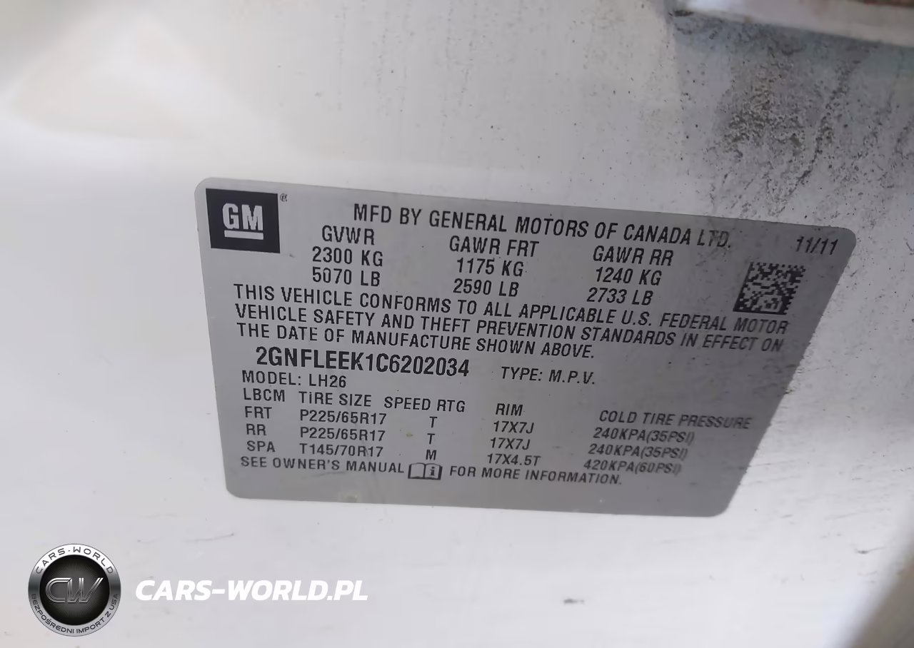 2012 Chevrolet Equinox 1Lt VIN:2GNFLEEK1C6202034 - 9