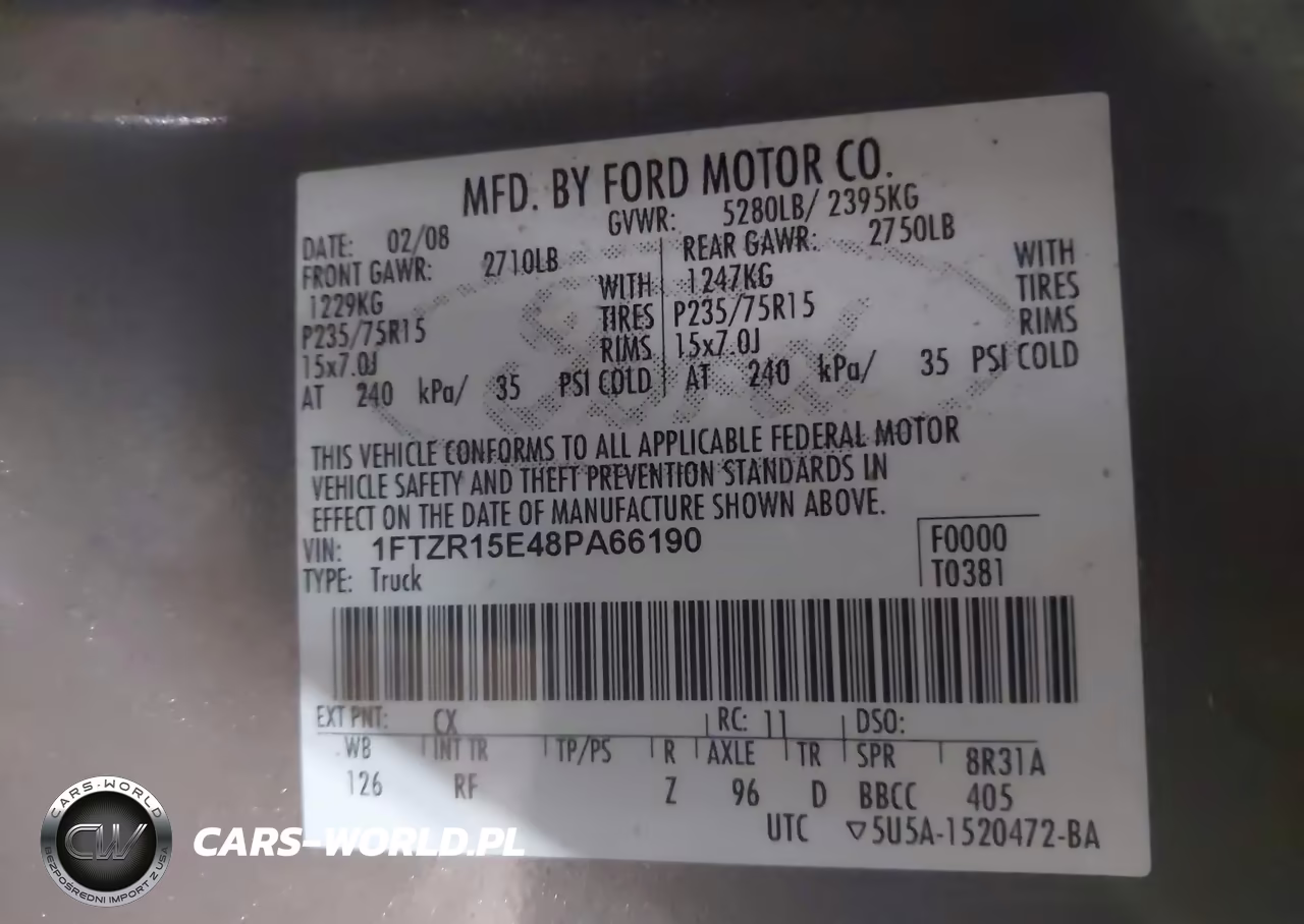 2008 Ford Ranger Fx4 Off-Road-Sport-Xl-Xlt VIN:1FTZR15E48PA66190 - 9