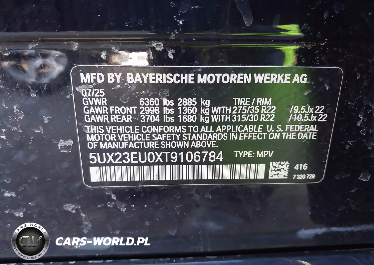 2026 BMW X5 xDrive40I VIN:5UX23EU0XT9106784 - 9