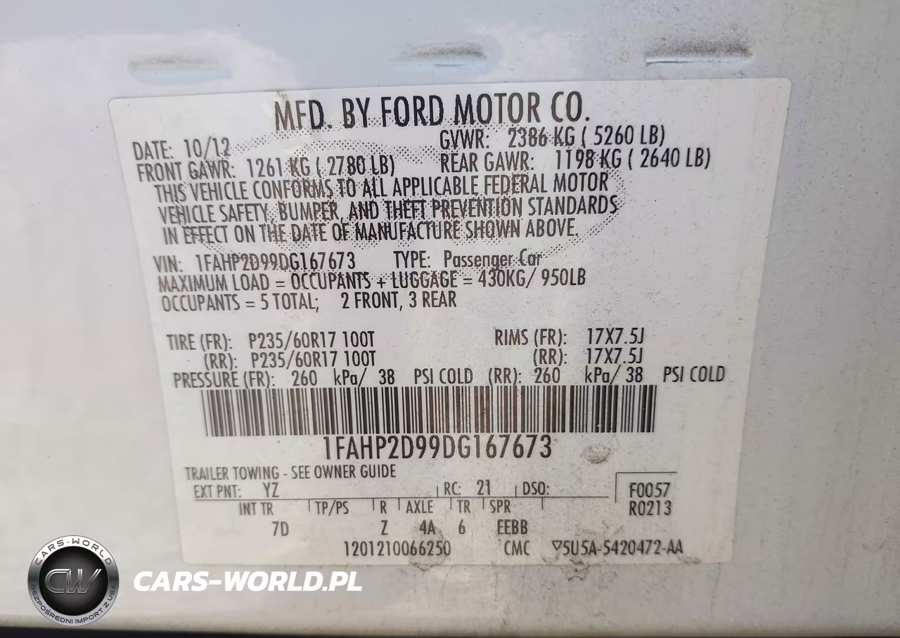 2013 Ford Taurus Se VIN:1FAHP2D99DG167673 - 9