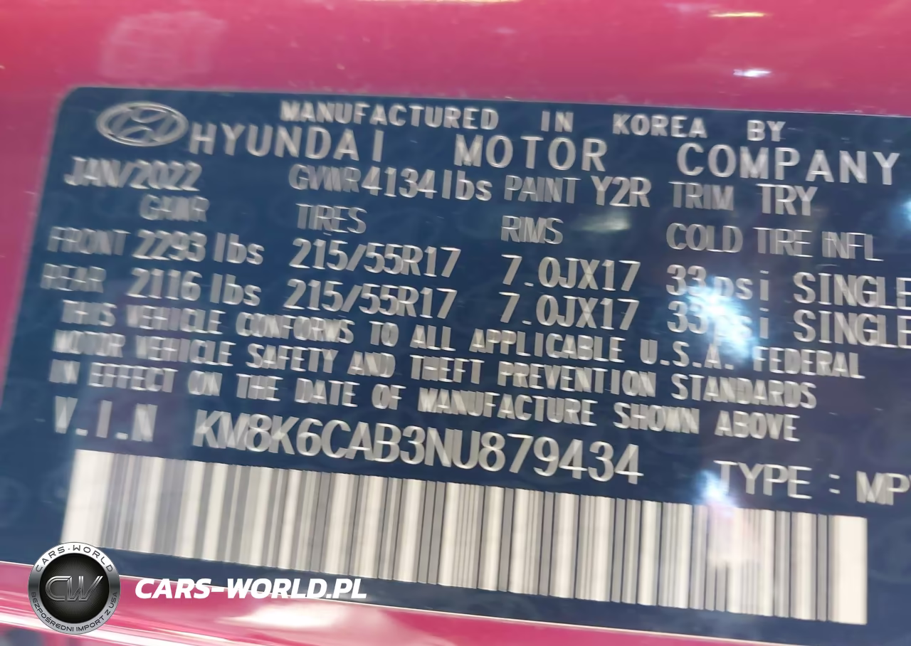 2022 Hyundai Kona Sel VIN:KM8K6CAB3NU879434 - 9