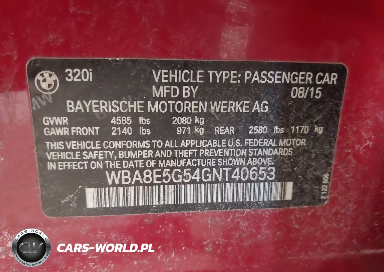 2016 BMW 320I xDrive VIN:WBA8E5G54GNT40653 - 9