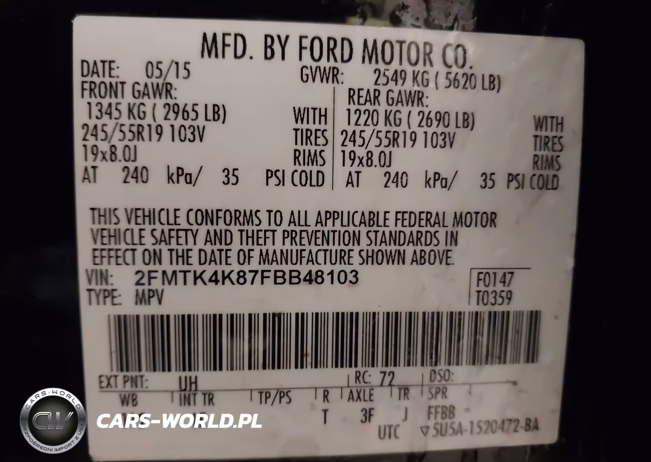 2015 Ford Edge Titanium VIN:2FMTK4K87FBB48103 - 9