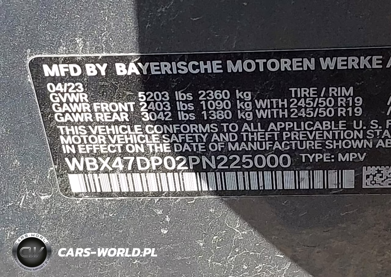 2023 BMW X3 Sdrive30I VIN:WBX47DP02PN225000 - 9