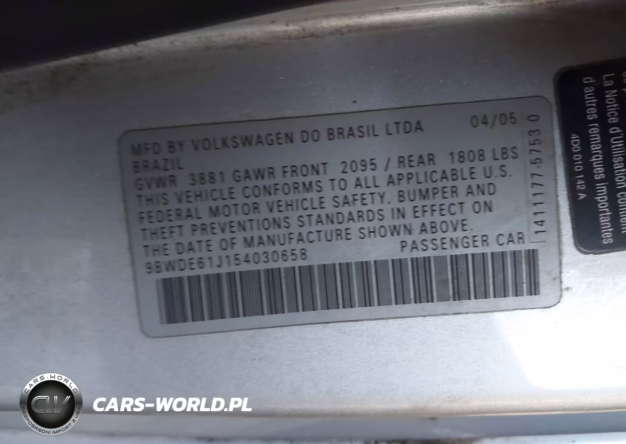 2005 Volkswagen Gti 1.8T VIN:9BWDE61J154030658 - 9