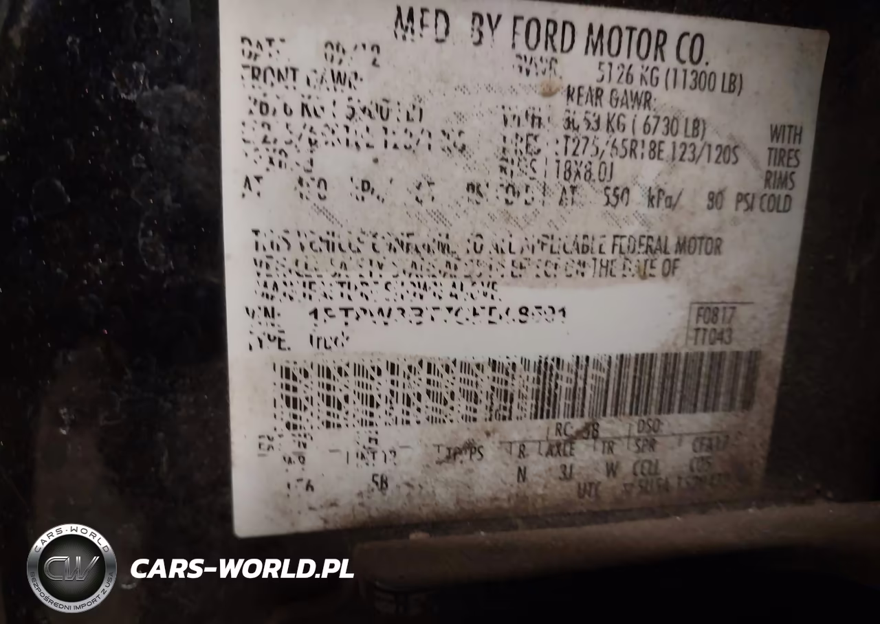 2012 Ford F-350 Lariat VIN:1FT8W3BT7CED08591 - 8