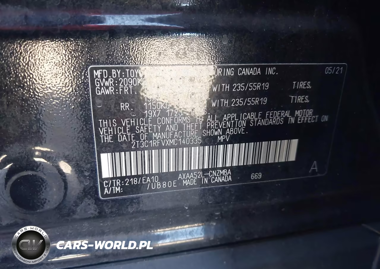 2021 Toyota Rav4 Xle Premium VIN:2T3C1RFVXMC140335 - 9