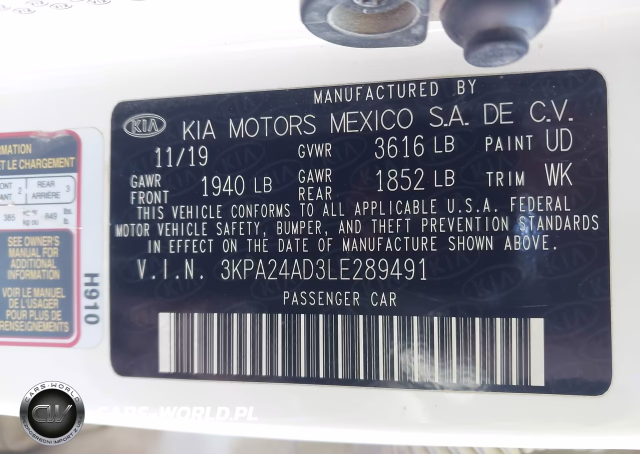 2020 Kia Rio Lx VIN:3KPA24AD3LE289491 - 9