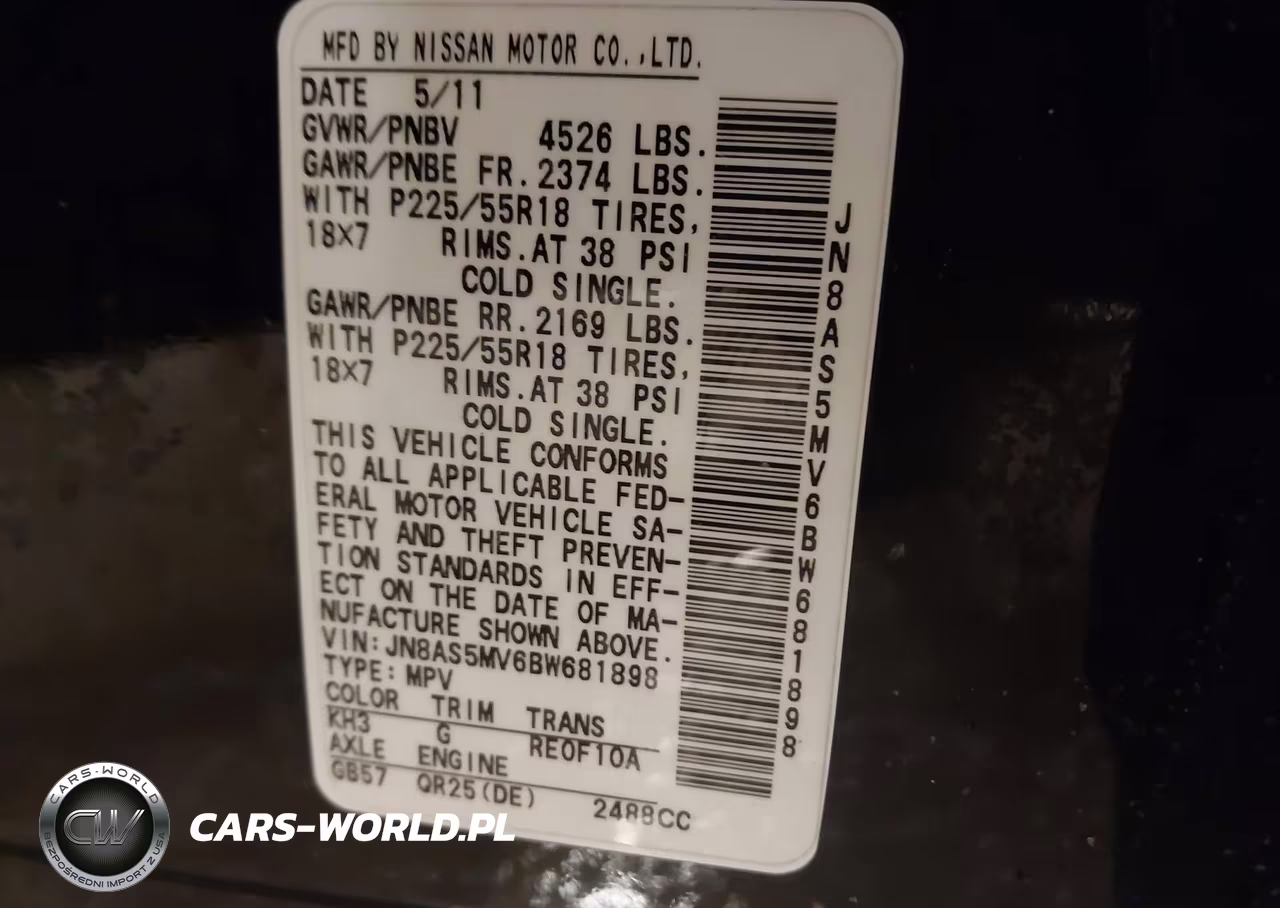 2011 Nissan Rogue Sv VIN:JN8AS5MV6BW681898 - 9