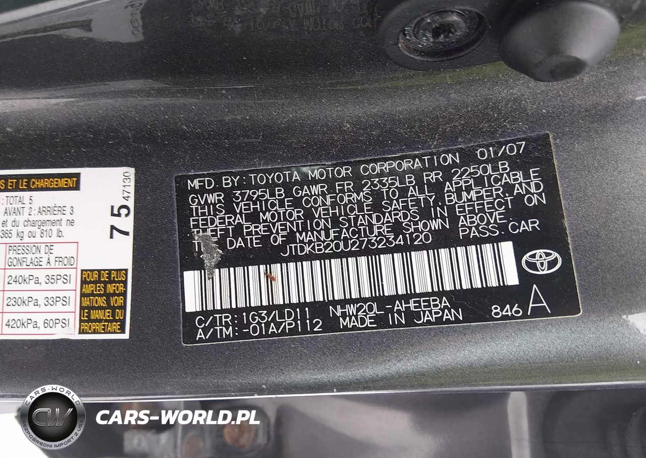 2007 Toyota Prius VIN:JTDKB20U273234120 - 9