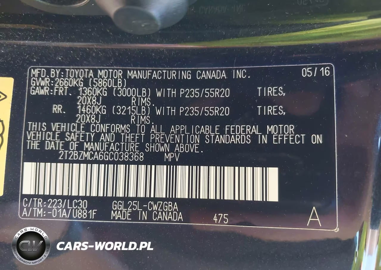 2016 Lexus Rx 350 F Sport VIN:2T2BZMCA6GC038368 - 9