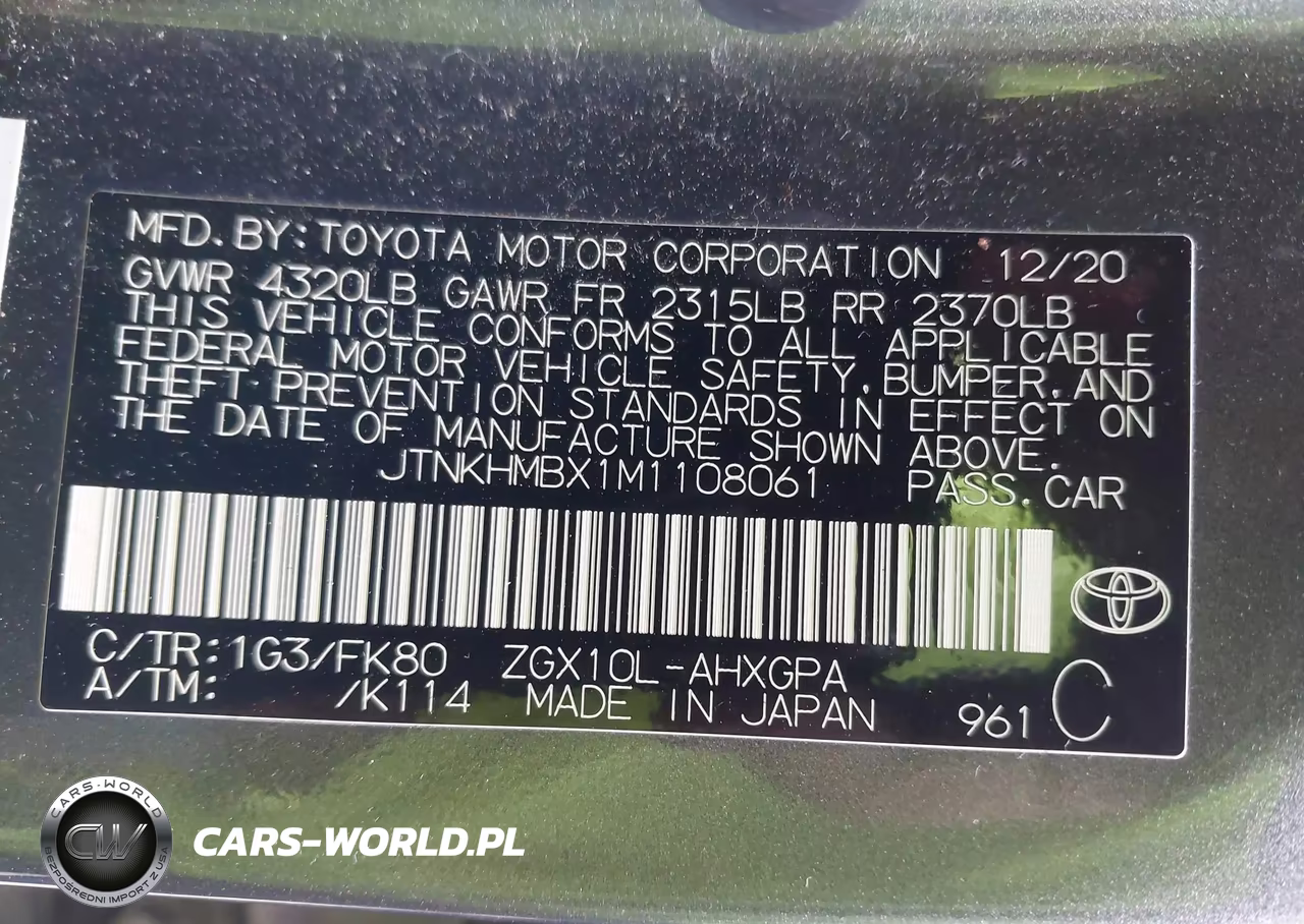 2021 Toyota C-Hr Xle VIN:JTNKHMBX1M1108061 - 9